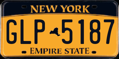 NY license plate GLP5187