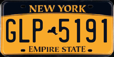 NY license plate GLP5191