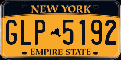 NY license plate GLP5192