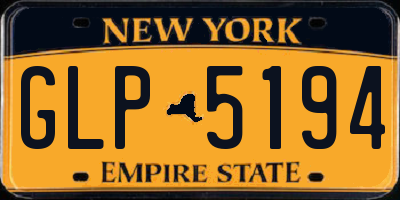 NY license plate GLP5194