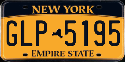 NY license plate GLP5195