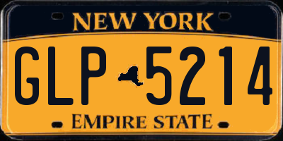 NY license plate GLP5214