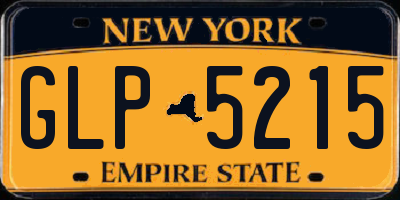 NY license plate GLP5215