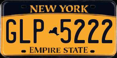 NY license plate GLP5222
