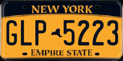 NY license plate GLP5223