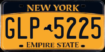 NY license plate GLP5225