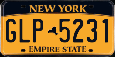 NY license plate GLP5231
