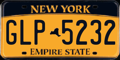 NY license plate GLP5232