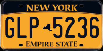 NY license plate GLP5236