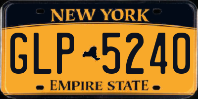NY license plate GLP5240