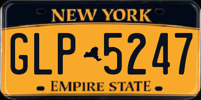 NY license plate GLP5247