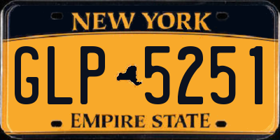 NY license plate GLP5251