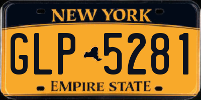 NY license plate GLP5281