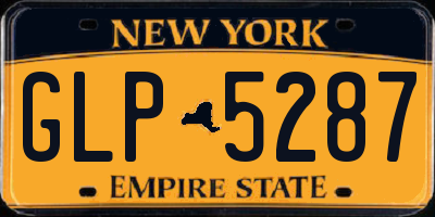 NY license plate GLP5287