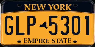 NY license plate GLP5301