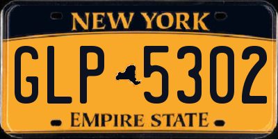 NY license plate GLP5302
