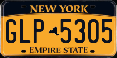 NY license plate GLP5305