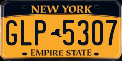 NY license plate GLP5307