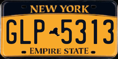 NY license plate GLP5313