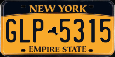 NY license plate GLP5315