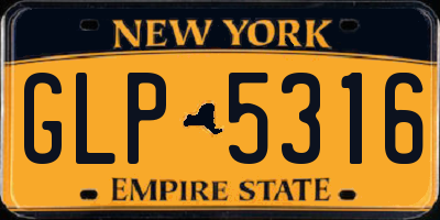 NY license plate GLP5316