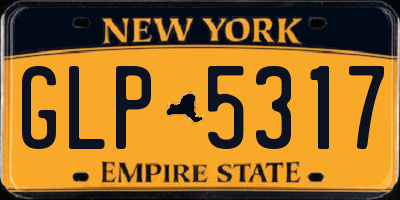 NY license plate GLP5317