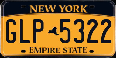 NY license plate GLP5322