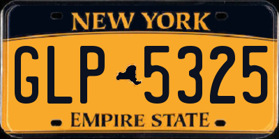 NY license plate GLP5325