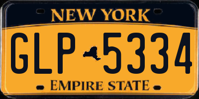 NY license plate GLP5334
