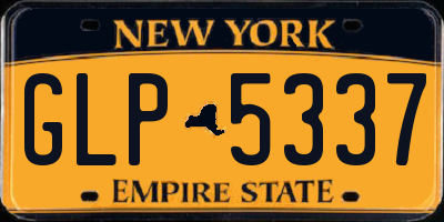 NY license plate GLP5337