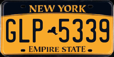 NY license plate GLP5339