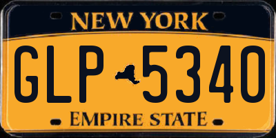 NY license plate GLP5340