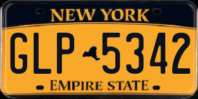 NY license plate GLP5342