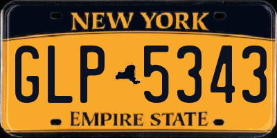 NY license plate GLP5343