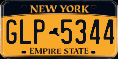 NY license plate GLP5344