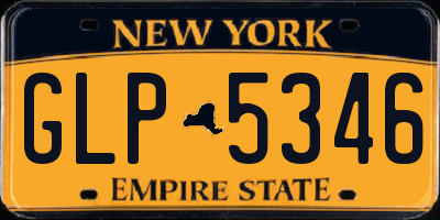 NY license plate GLP5346