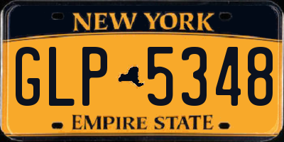 NY license plate GLP5348