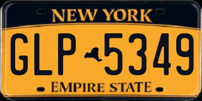 NY license plate GLP5349