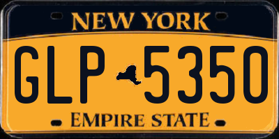 NY license plate GLP5350
