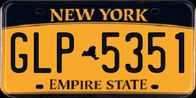NY license plate GLP5351