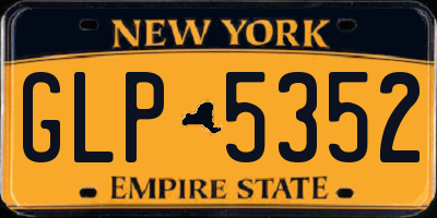NY license plate GLP5352