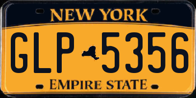 NY license plate GLP5356