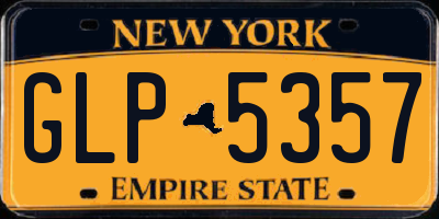 NY license plate GLP5357