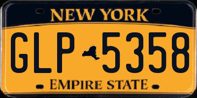 NY license plate GLP5358