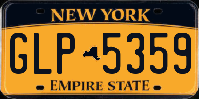 NY license plate GLP5359