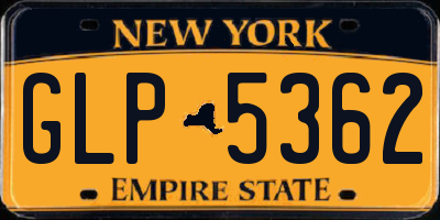 NY license plate GLP5362