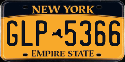 NY license plate GLP5366