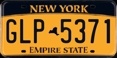 NY license plate GLP5371