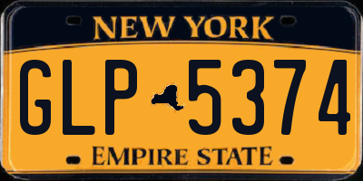 NY license plate GLP5374