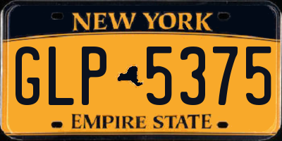 NY license plate GLP5375